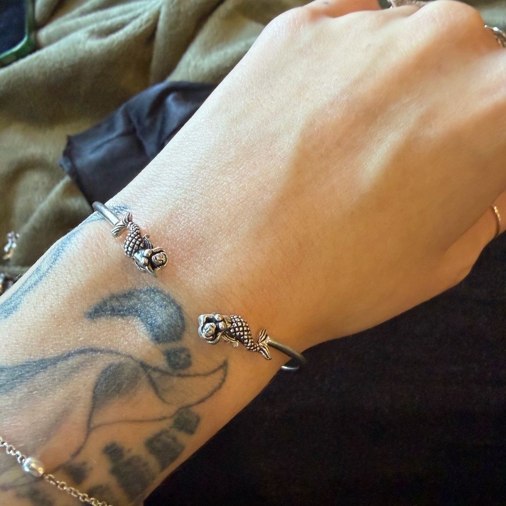 Sterling Silver Mermaid Cuff Bracelet